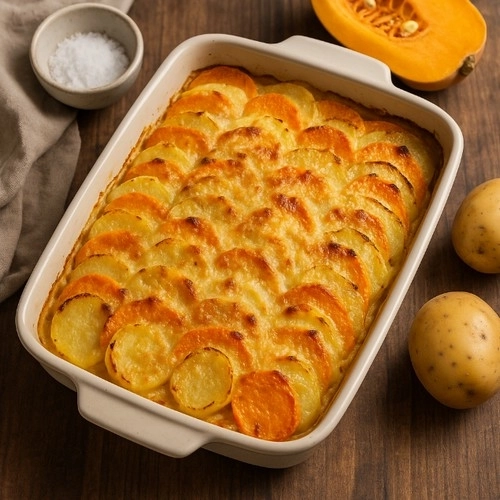 Gratin de potimarron et pommes de terre