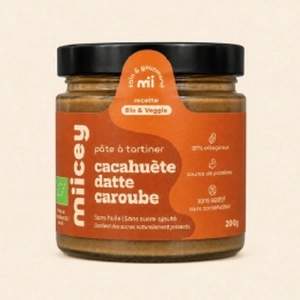 Pâte à tartiner bio cacahuète, datte & caroube – Artisanale 47