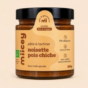 Pâte à tartiner bio noisette & pois chiche – Artisanale 47